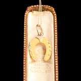 Edwardian Matte Gold Horseshoe Pendant