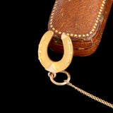Edwardian Matte Gold Horseshoe Pendant