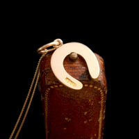 Edwardian Matte Gold Horseshoe Pendant