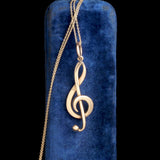 Vintage Treble Clef Charm Necklace