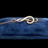 Vintage Treble Clef Charm Necklace