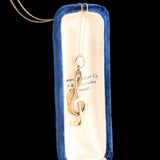 Vintage Treble Clef Charm Necklace