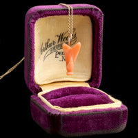Victorian Carved Coral Fly Pendant
