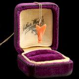 Victorian Carved Coral Fly Pendant
