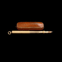 Victorian S. Mordan & Co Gold Pencil & Pen Nib Fob