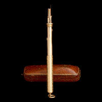 Victorian S. Mordan & Co Gold Pencil & Pen Nib Fob