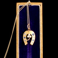 Victorian Horseshoe & Clover Necklace
