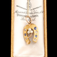 Victorian Horseshoe & Clover Necklace