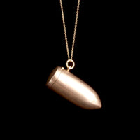 1920s Gold Bullet Locket Necklace