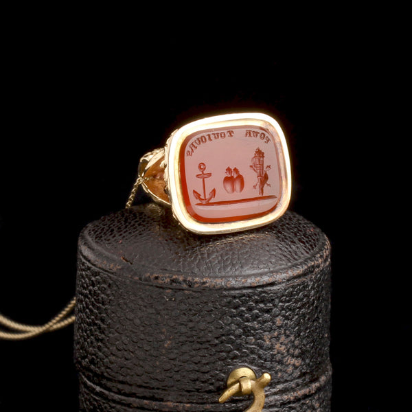 Georgian "Pour Toujours" Wax Seal Necklace