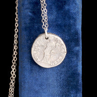 Roman Antoninus Pius Aequitas Coin Necklace