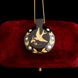 Victorian Carved Onyx Peace Dove Locket