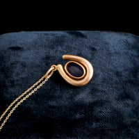 Edwardian Sapphire Cabochon Horseshoe Pendant