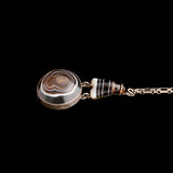 Victorian Banded Agate Fly Necklace