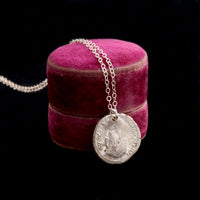 Ancient Roman Trajan & Libertas Denarius Necklace