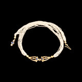 Early Deco Sapphire & Diamond Seed Pearl Strands Necklace