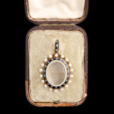 Victorian "Good Friday" Enamel & Pearl Locket