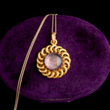 Early Victorian Amethyst Curlicue Hair Locket