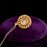 Early Victorian Amethyst Curlicue Hair Locket