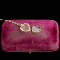 Victorian Rock Crystal Heart Locket Necklace