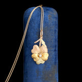 Victorian Tricolor Gold Pansy Pendant