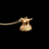Victorian Spaniel Fob Necklace