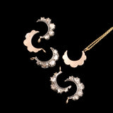 Georgian Rose Cut Diamond Crescent Necklaces