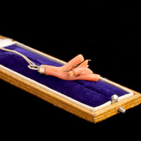 Victorian Coral Fly & Branch Necklace