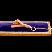Victorian Coral Fly & Branch Necklace