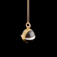 Victorian Banded Agate Spherical Locket