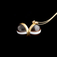 Victorian Banded Agate Spherical Locket