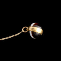 Victorian Banded Agate Spherical Locket