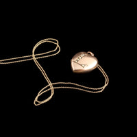 Edwardian Seed Pearl "L" Heart Locket