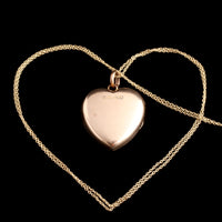 Edwardian Seed Pearl "L" Heart Locket