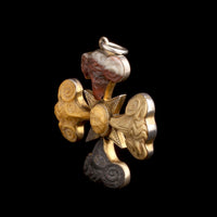 Grand Tour Lava & Agate Cameo Maltese Cross Pendant
