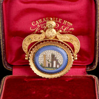 Victorian "Shelley's Grave" Micromosaic Spinner Pendant