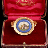 Victorian "Shelley's Grave" Micromosaic Spinner Pendant