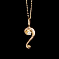 Edwardian Diamond Question Mark Necklace