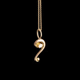 Edwardian Diamond Question Mark Necklace
