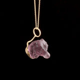 Victorian "Amethyst" Glass Spaniel Necklace