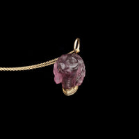Victorian "Amethyst" Glass Spaniel Necklace