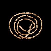 Edwardian 15k Gold 19" Paper Clip Link Chain