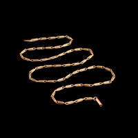 Edwardian 15k Gold 19" Paper Clip Link Chain