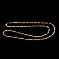 Edwardian 15k Gold 19" Paper Clip Link Chain