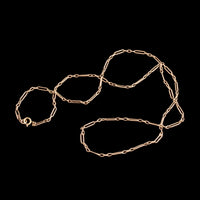 Victorian 23" Fancy Link 9k Gold Chain