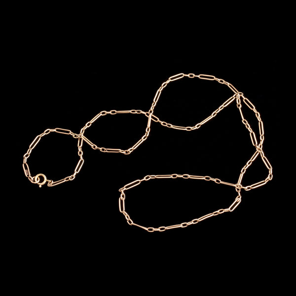 Victorian 23" Fancy Link 9k Gold Chain