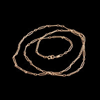 Victorian 23" Fancy Link 9k Gold Chain