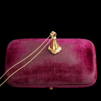 Georgian Amethyst "Isa" Forget Me Not Seal Necklace