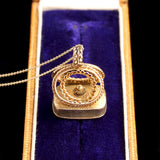 Victorian Archeological Style "Remember" Wax Seal Necklace