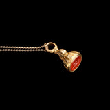 Georgian Carrier Pigeon Carnelian Seal Necklace